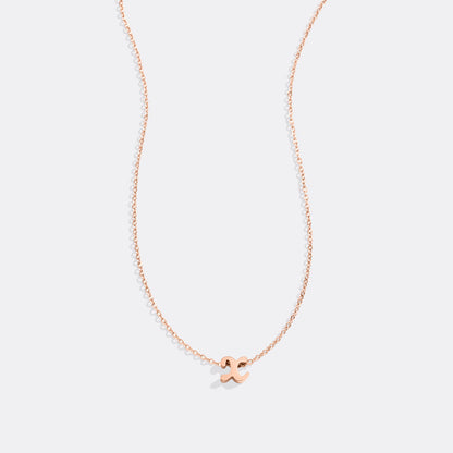 Tiny Script Initial Necklace