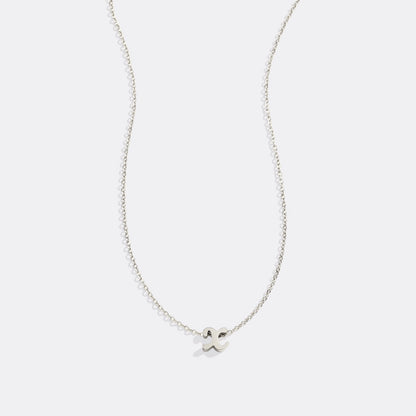 Tiny Script Initial Necklace