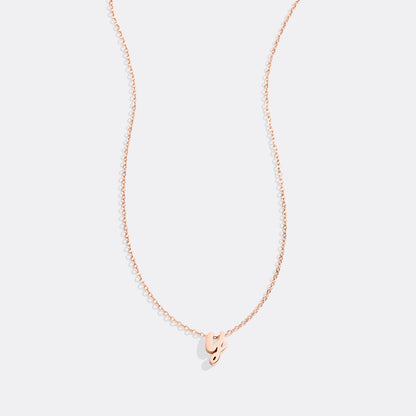 Tiny Script Initial Necklace