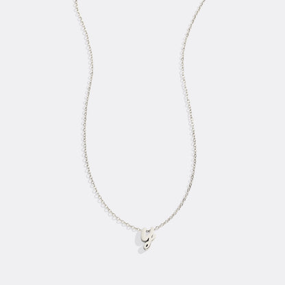 Tiny Script Initial Necklace