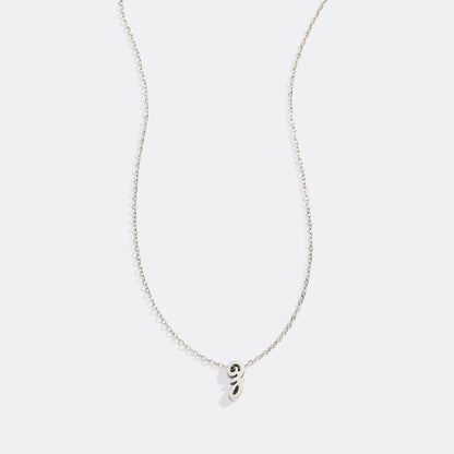 Tiny Script Initial Necklace
