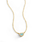 Tiny Turquoise Heart Choker