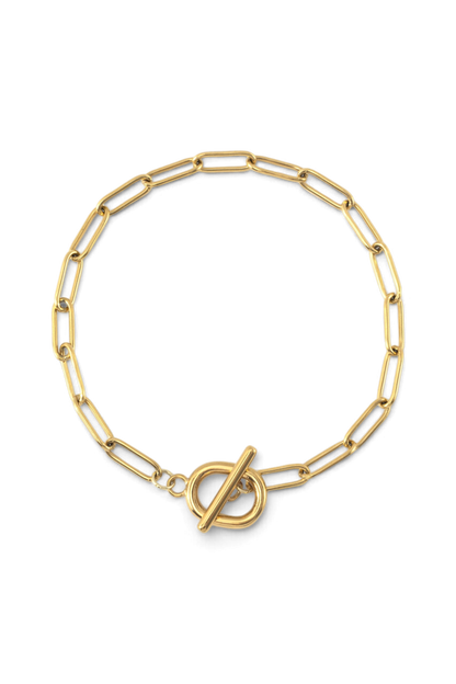 Toggle Clasp Paperclip Chain Bracelet