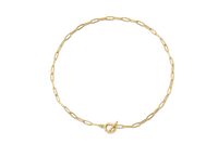 Toggle Clasp Paperclip Chain Necklace