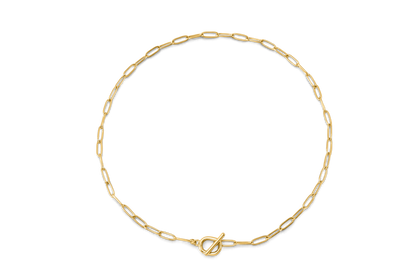 Toggle Clasp Paperclip Chain Necklace