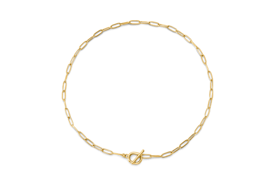 Toggle Clasp Paperclip Chain Necklace