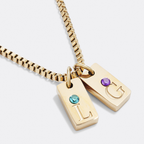 Dainty Pave Tag Initial Necklace