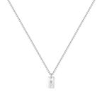 Dainty Pave Tag Initial Necklace