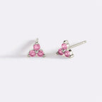 Trinity Birthstone Stud Earrings
