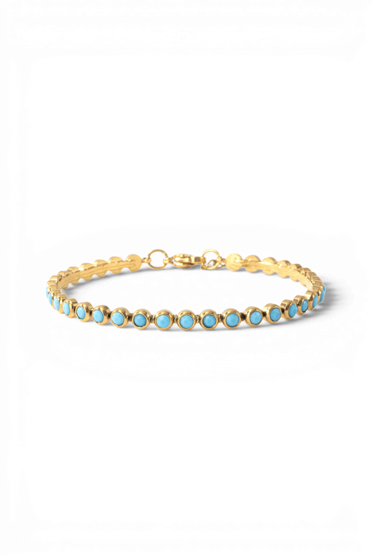 Turquoise Bezel Set Tennis Bracelet