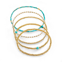 Turquoise Beaded Bracelet Stacking Set