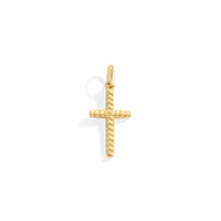 Twisted Cable Cross Charm