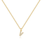 Pavé Uppercase Initial Necklace