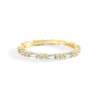 Baguette Gemstone Stacking Ring