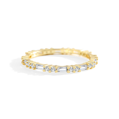 Baguette Gemstone Stacking Ring