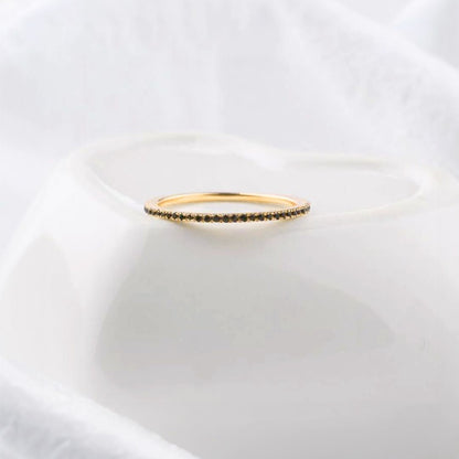 Black Diamond Eternity Stacking Ring