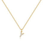 Pavé Uppercase Initial Necklace