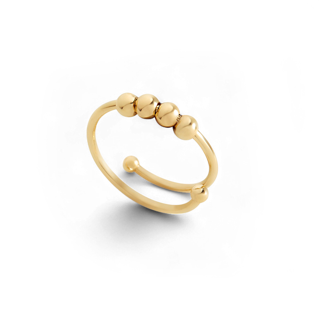 Adjustable Beaded Fidget Ring