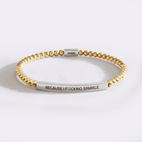 Silver Plate with Gold Beads