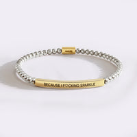 Gold Plate with Silver Beads