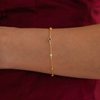 November Birthstone Station Bracelet