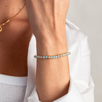 Blue Opal Tennis Bracelet