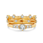 Braided Birthstone Stacking Ring Set