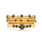 Braided Birthstone Stacking Ring Set