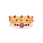 Braided Birthstone Stacking Ring Set