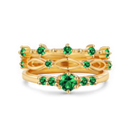 Braided Birthstone Stacking Ring Set
