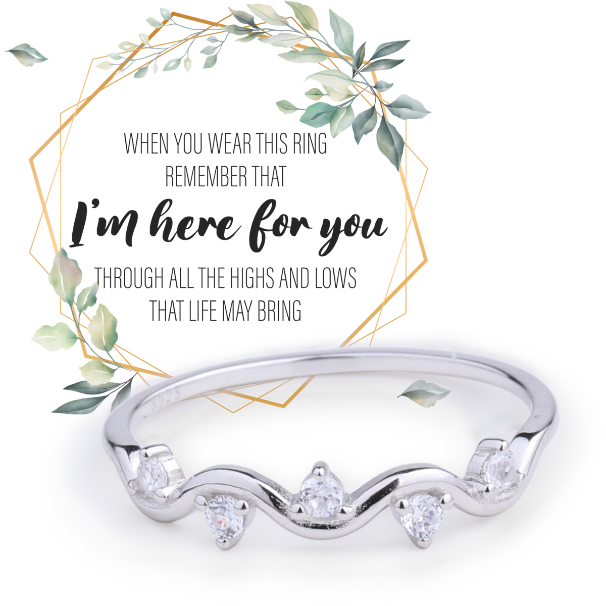Highs And Lows Wave Ring