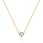 Dainty Birthstone Heart Necklace