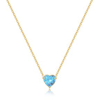Dainty Birthstone Heart Necklace