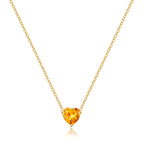 Dainty Birthstone Heart Necklace