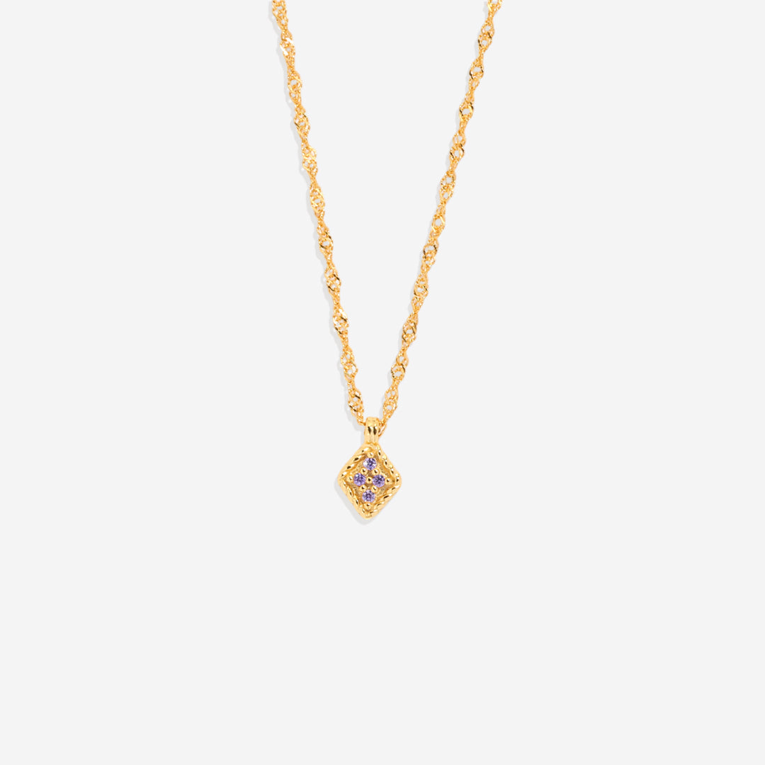 Dainty Birthstone Kite Necklace