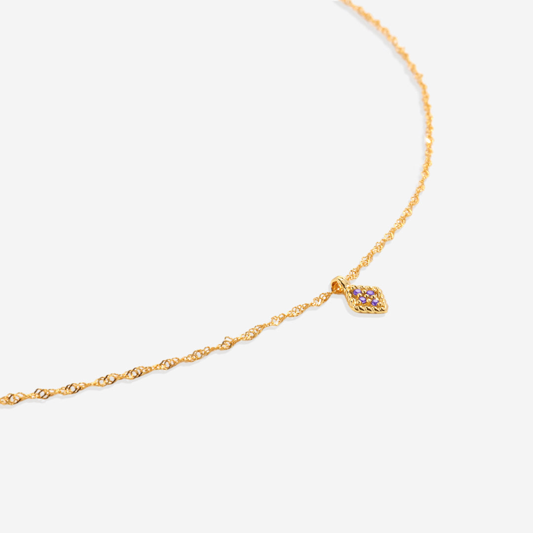 Dainty Birthstone Kite Necklace