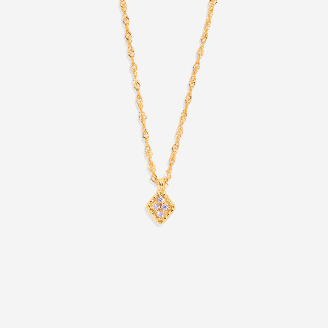 Dainty Birthstone Kite Necklace