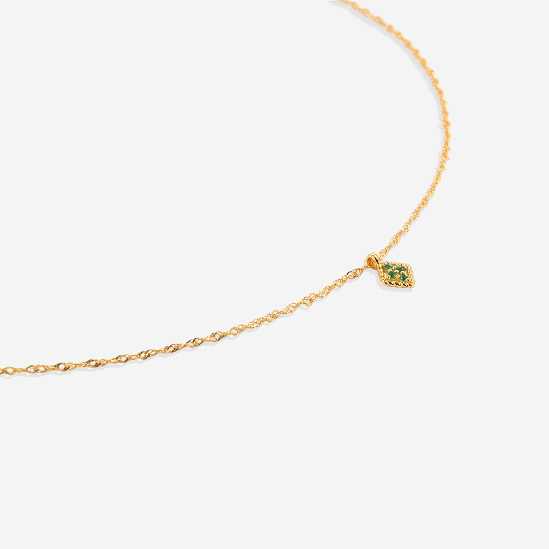 Dainty Birthstone Kite Necklace