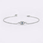 Dainty Evil Eye Charm Bracelet