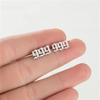 Tiny Angel Number Earrings
