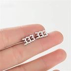 Tiny Angel Number Earrings