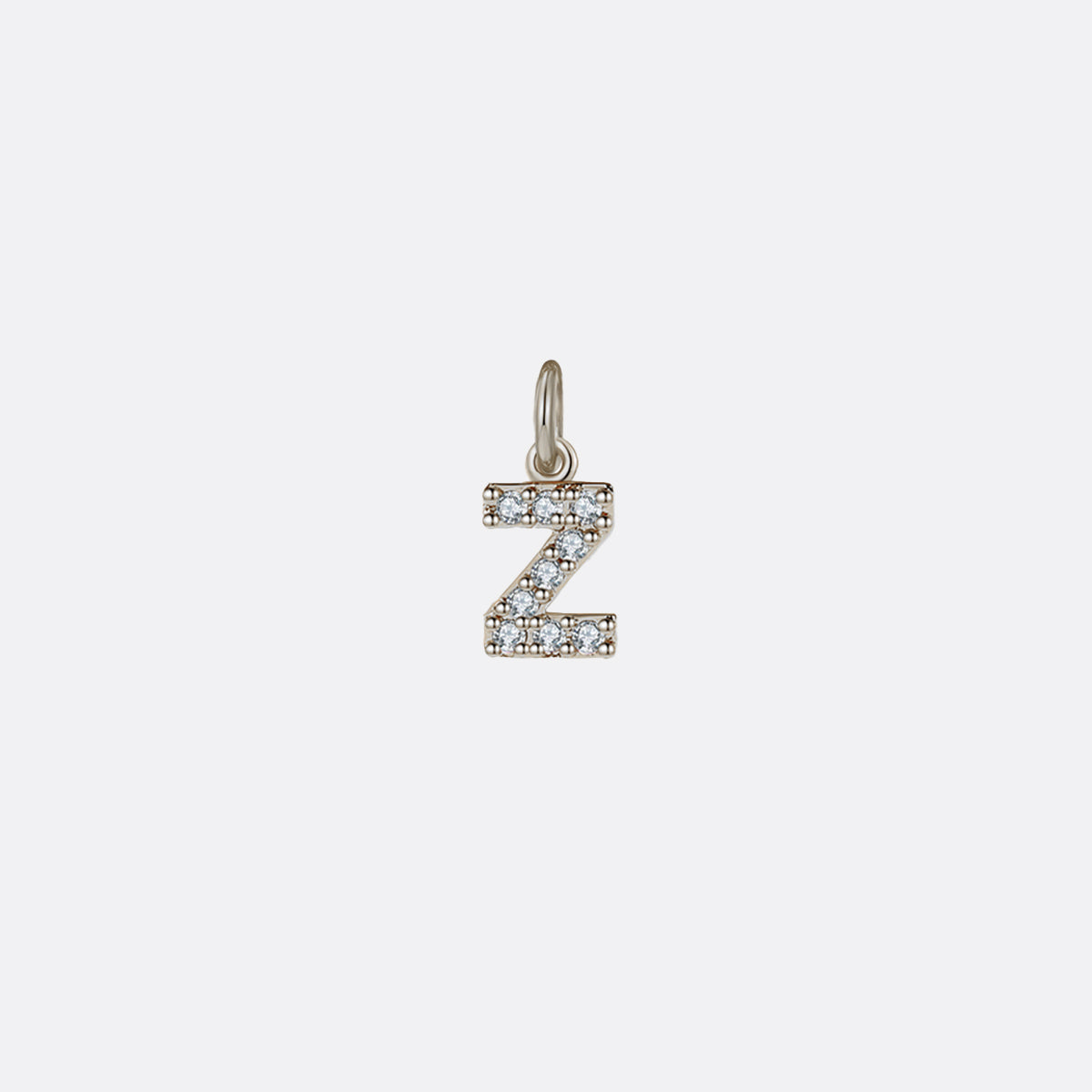 Dainty Pave Initial Charm