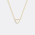 Dainty Heart Paperclip Necklace