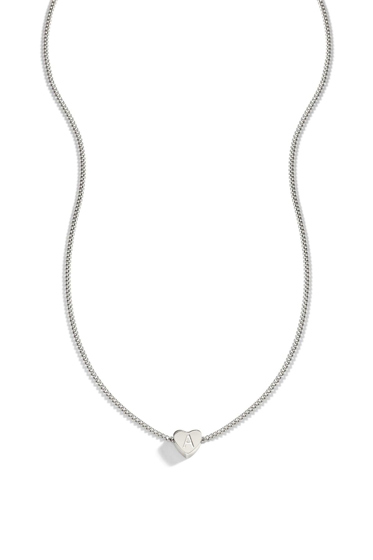 Dainty Heart Stacking Initial Necklace