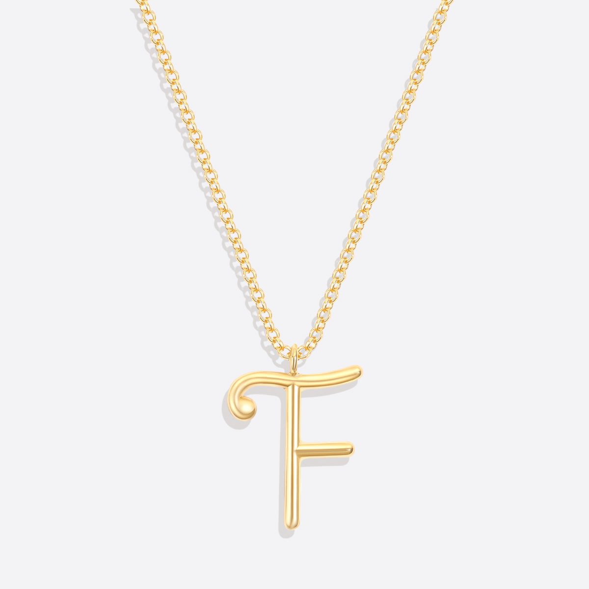 Flow Script Initial Necklace