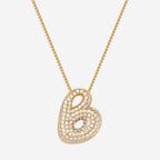 Pave Bubble Initial Necklace