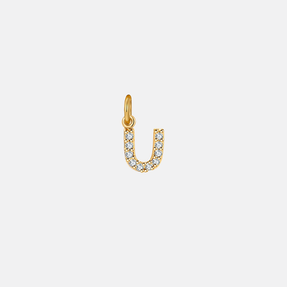 Dainty Pave Initial Charm