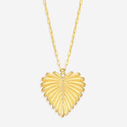 Full-Heart Palm Pendant Necklace