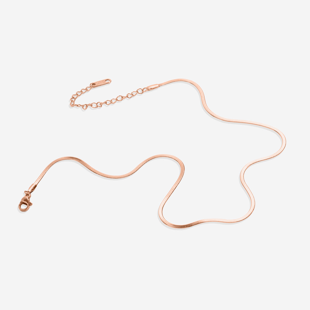 Dainty Herringbone Chain Necklace
