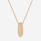 Pave Bubble Initial Necklace